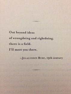 rumi ... beyond right doing and wrong doing